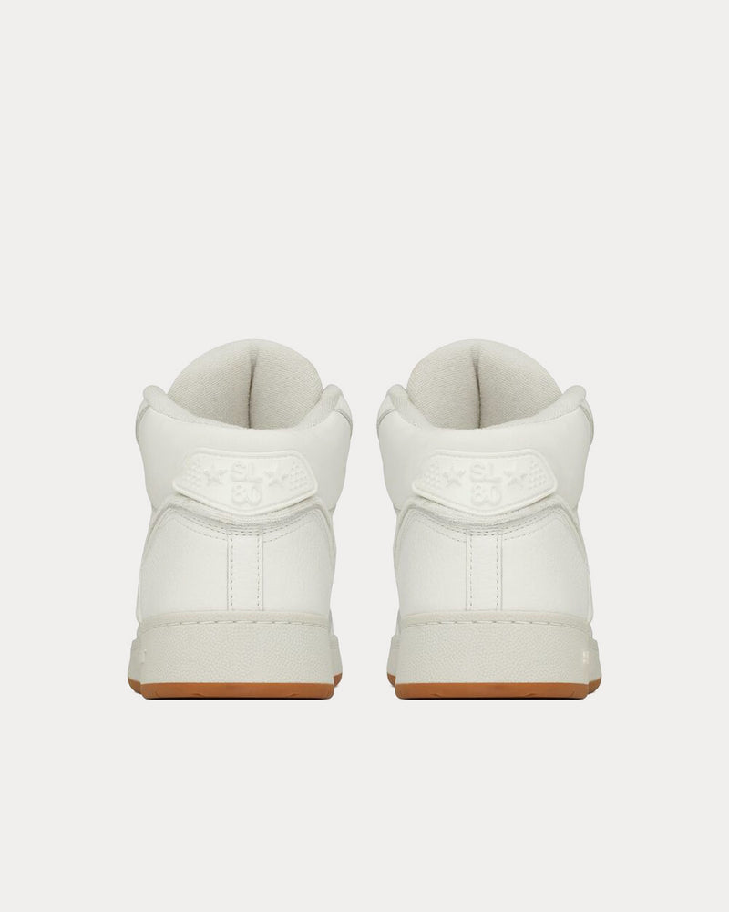 Saint Laurent SL/80 Blanc Mid Top Sneakers - 4