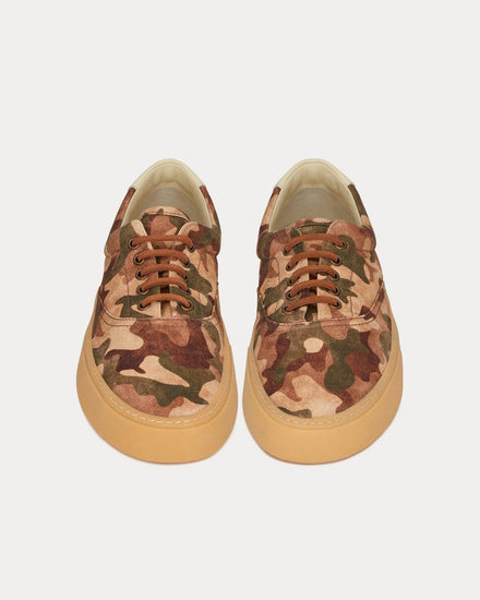 Saint Laurent Venice Camouflage Print Canvas Militaire Slip On Sneakers - 2
