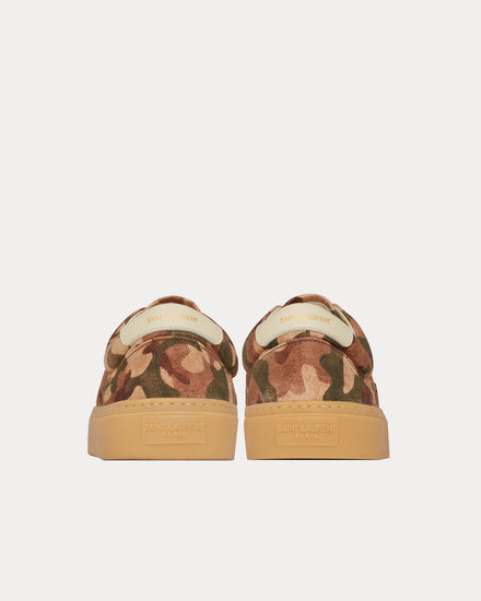 Saint Laurent Venice Camouflage Print Canvas Militaire Slip On Sneakers - 4