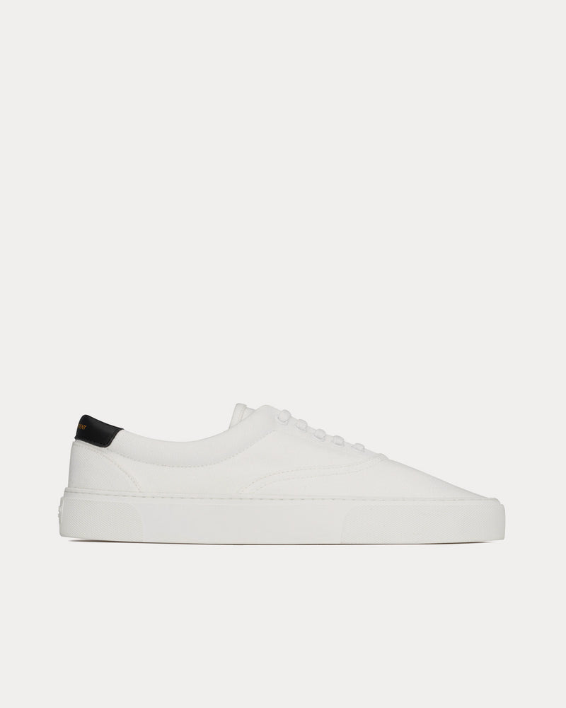 Saint Laurent Venice Canvas Off-White / Black Low Top Sneakers - 1