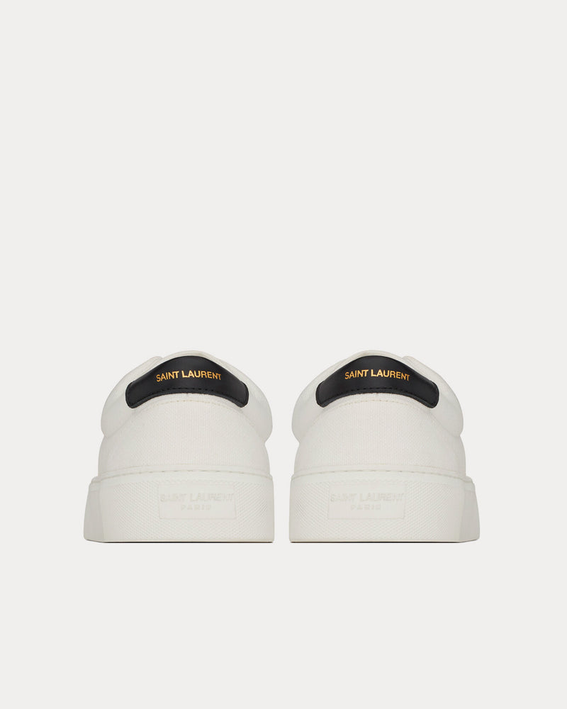 Saint Laurent Venice Canvas Off-White / Black Low Top Sneakers - 3