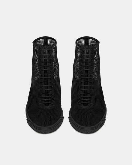 Saint Laurent You Mesh Noir Mid Top Sneakers - 2