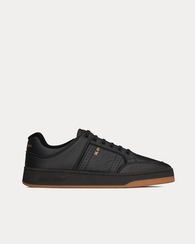 Saint Laurent SL/61 Grained Leather Noir Low Top Sneakers