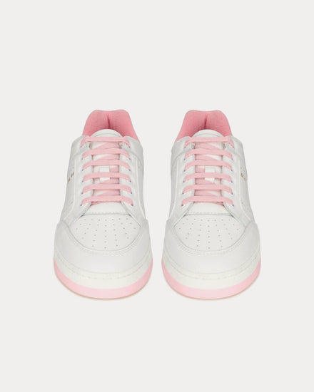 Saint Laurent SL/61 Grained Leather White / Baby Pink Low Top Sneakers - 2