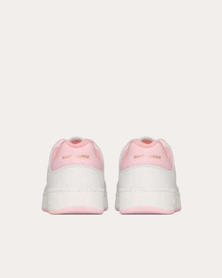 Saint Laurent SL/61 Grained Leather White / Baby Pink Low Top Sneakers - 3