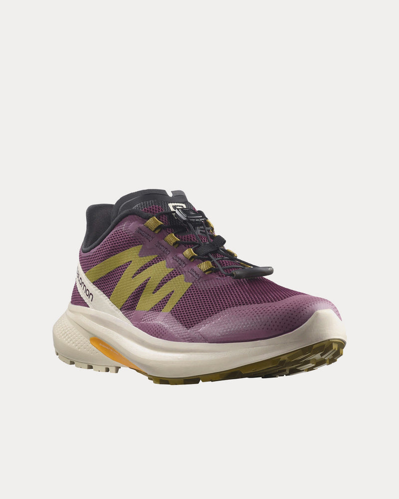 Salomon Hypulse Grape Wine / Rainy Day / Green Moss Running Shoes - 3