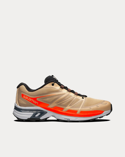 Salomon XT-Wings 2 Safari / Pearl Blue / Red Orange Low Top Sneakers - 1