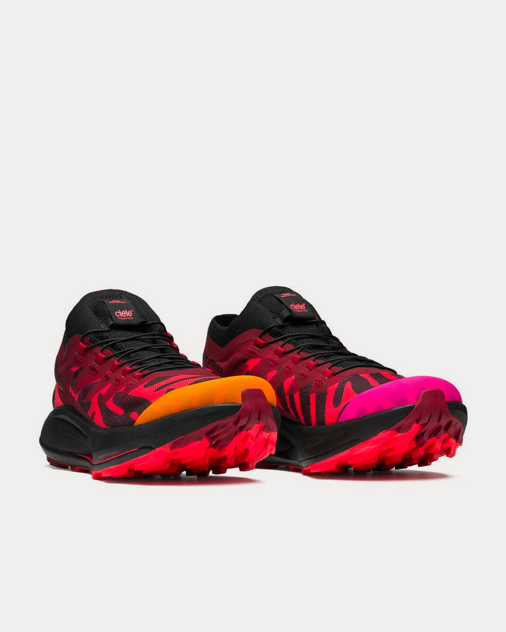 Salomon x Ciele Athletics - Pulsar Trail Pro Black / Fiery Coral / Poppy Red Running Shoes