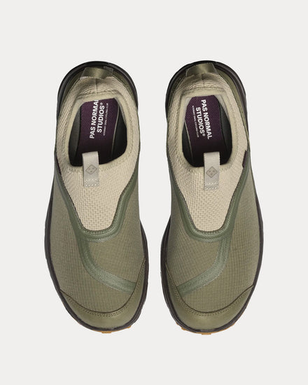 Salomon x Pas Normal Studios RX Snug Moss Gray / Deep Lichen Green / Black Coffee Slip On Sneakers - 2