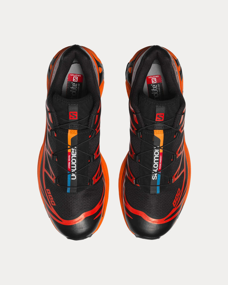 Salomon XT-6 Black / Magnet / Vibrant Orange Low Top Sneakers - 2