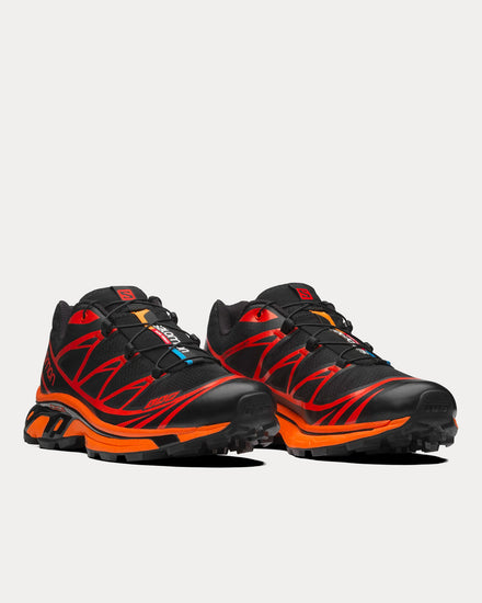 Salomon Unisex XT-6 Black / Magnet / Vibrant Orange Low Top Sneakers
