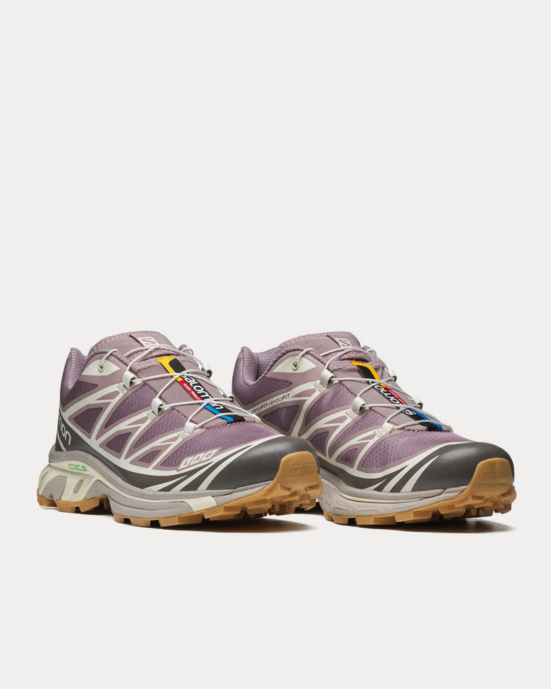 Salomon XT-6 Quail / Plum Kitten / Vanilla Ice Low Top Sneakers - 3