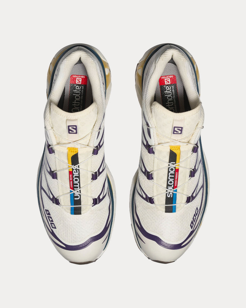 Salomon XT-6 Vanilla Ice / Rainy Day / Grape Low Top Sneakers - 2