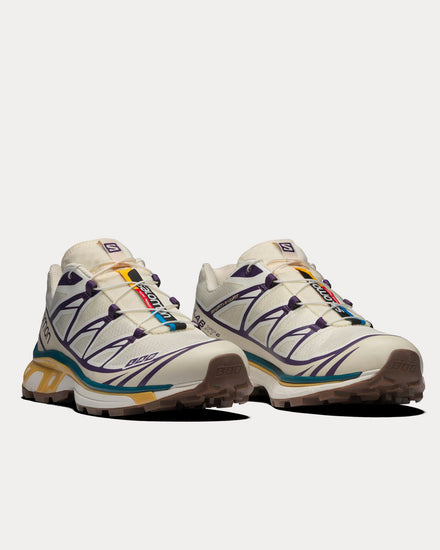 Salomon XT-6 Vanilla Ice / Rainy Day / Grape Low Top Sneakers - 3