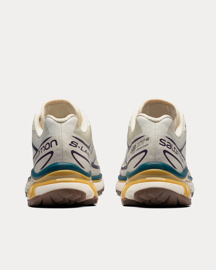 Salomon XT-6 Vanilla Ice / Rainy Day / Grape Low Top Sneakers - 4