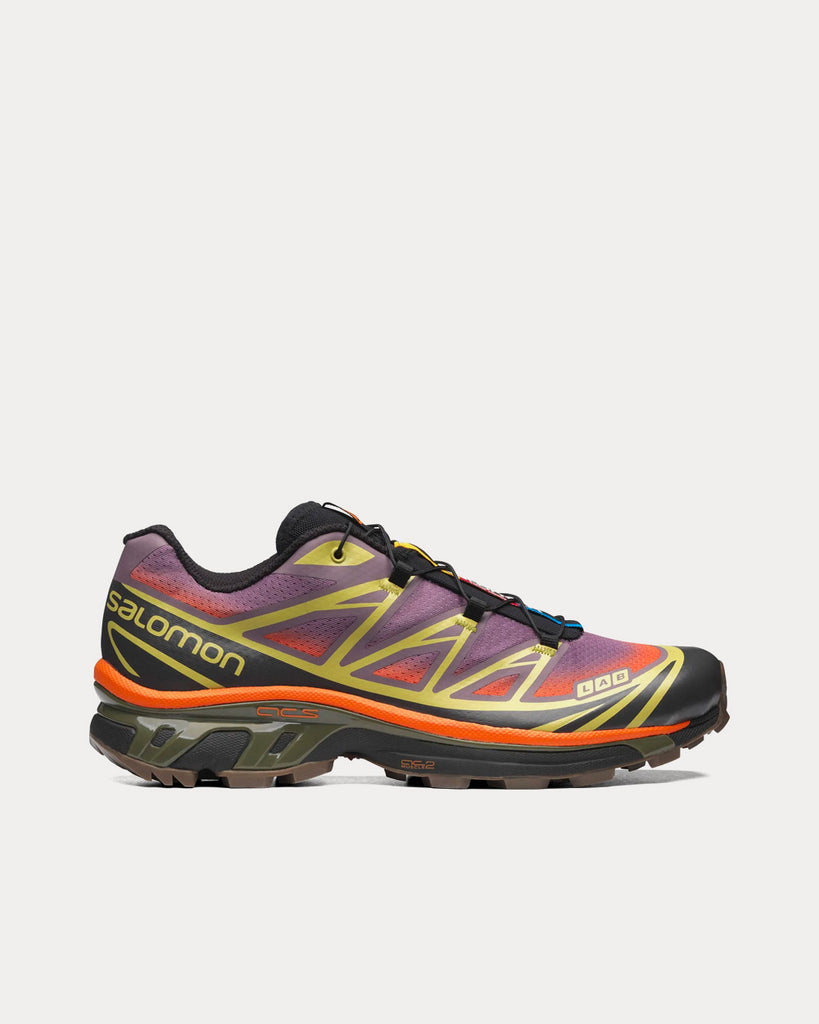 Salomon XT 6 Skyline Moonscape Leek Green Vibrant Orange Low