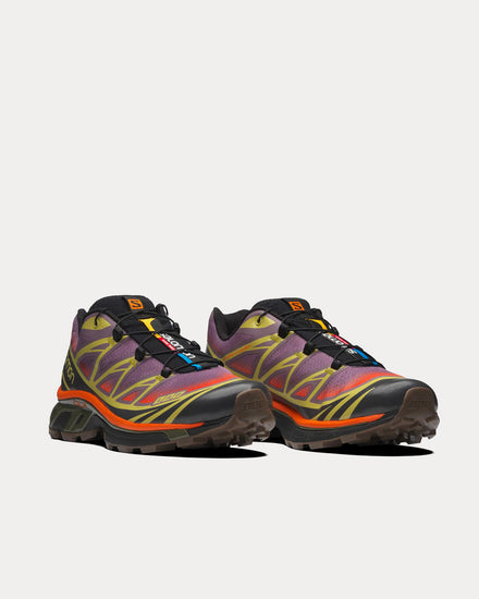 Salomon XT-6 Skyline Moonscape / Leek Green / Vibrant Orange Low Top Sneakers - 3
