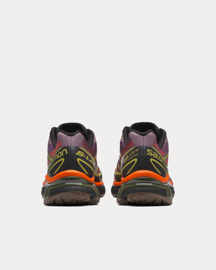 Salomon XT-6 Skyline Moonscape / Leek Green / Vibrant Orange Low Top Sneakers - 4