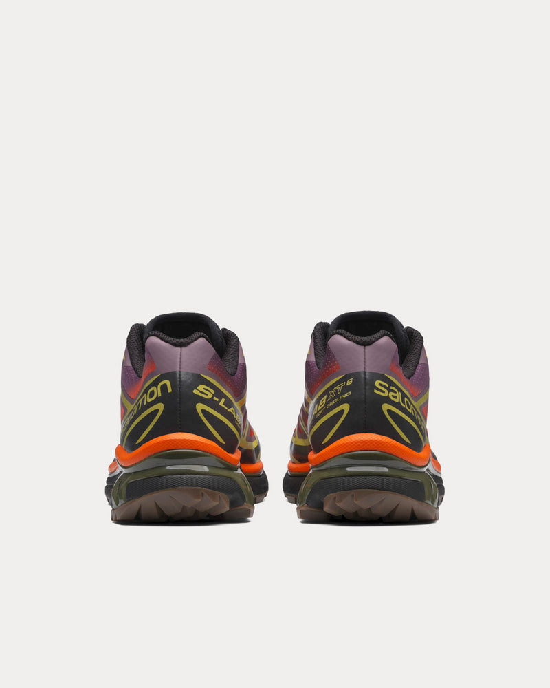 Salomon XT-6 Skyline Moonscape / Leek Green / Vibrant Orange Low Top Sneakers - 4