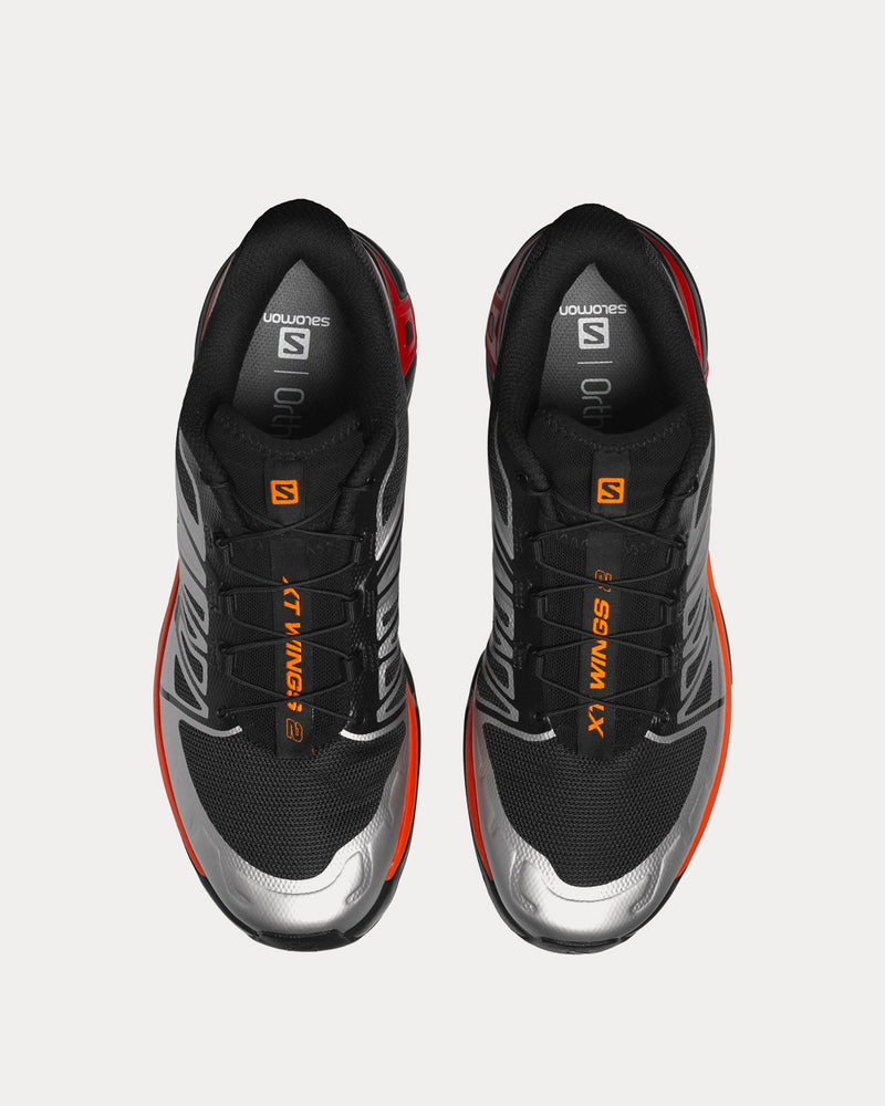 Salomon XT-Wings 2 Black / Silver / Vibrant Orange Low Top Sneakers - 2