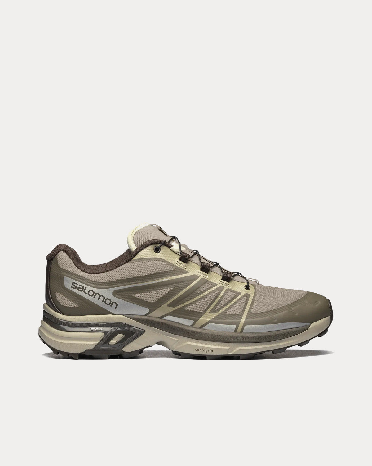 Salomon XT Wings 2 Major Brown Vintage Khaki Silver Low Top Sneakers Sneak in Peace