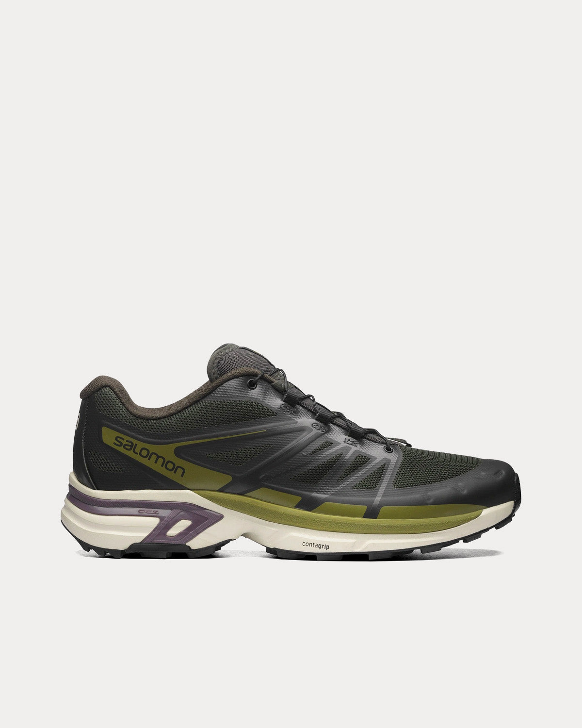 Salomon Unisex XT-Wings 2 Peat / Rainy Day / Green Moss Low Top