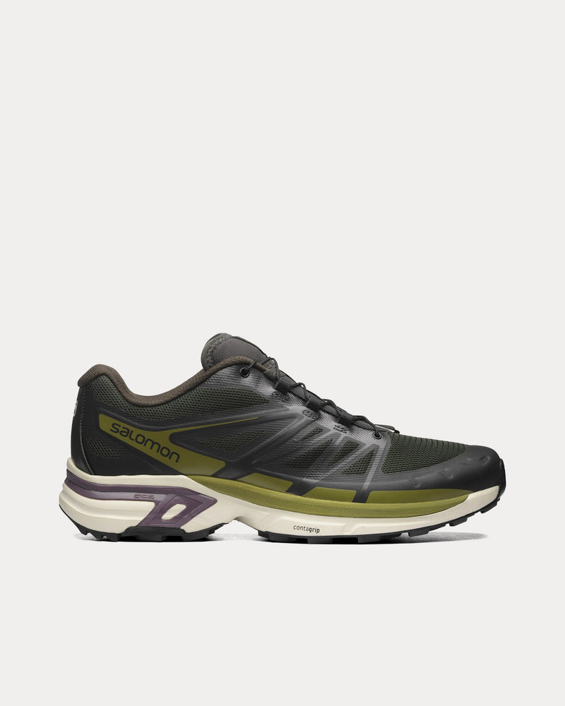 Salomon XT-Wings 2 Peat / Rainy Day / Green Moss Low Top Sneakers - 1