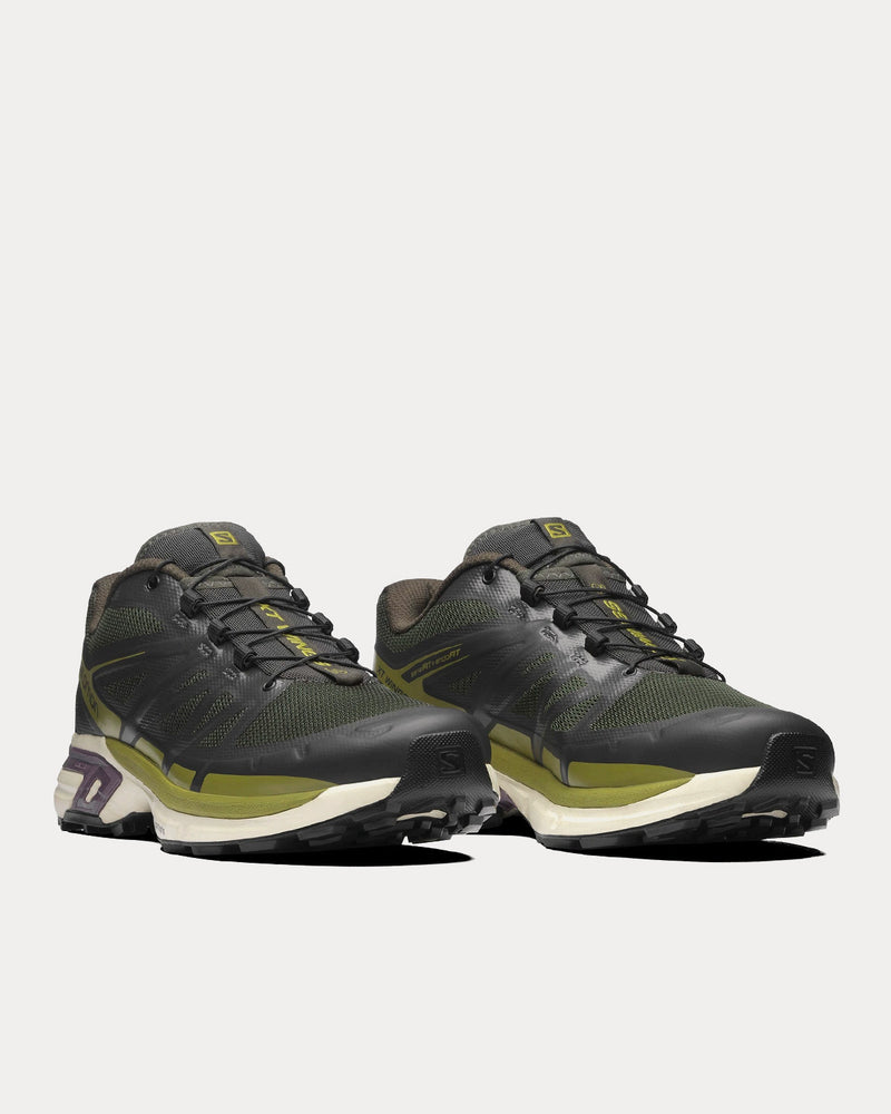 Salomon XT-Wings 2 Peat / Rainy Day / Green Moss Low Top Sneakers - 3