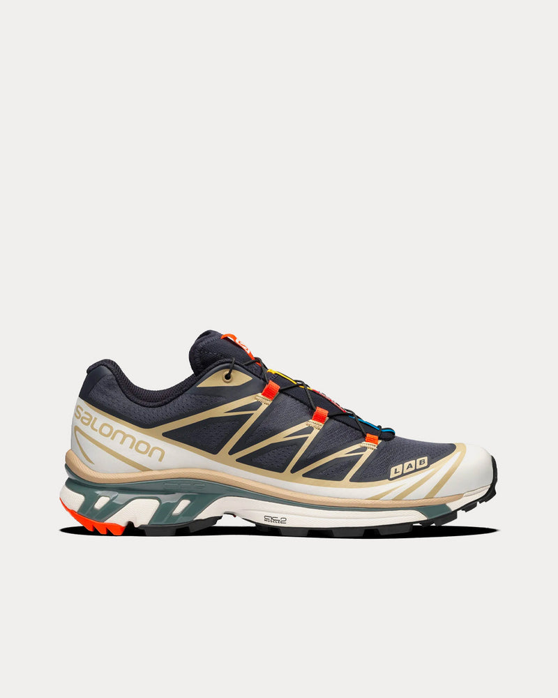 Salomon XT-6 India Ink / Safari / Red Orange Low Top Sneakers - 1