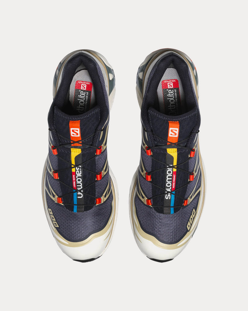 Salomon XT-6 India Ink / Safari / Red Orange Low Top Sneakers - 2