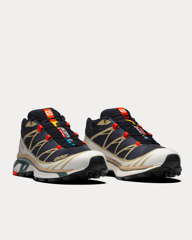 Salomon XT-6 India Ink / Safari / Red Orange Low Top Sneakers - 3