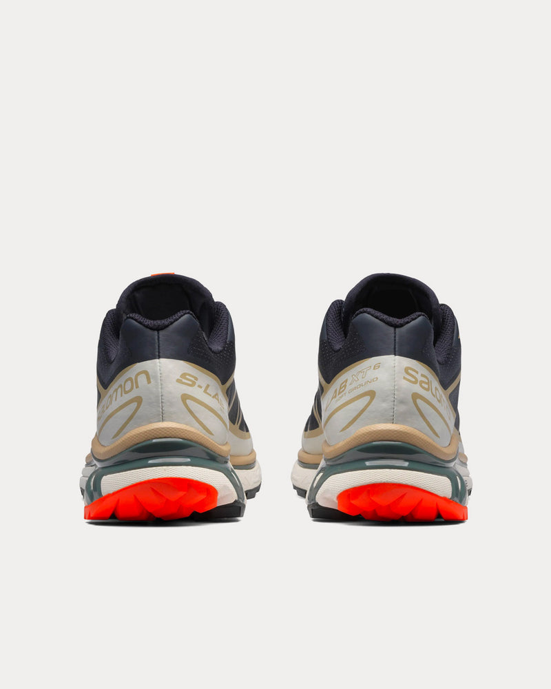 Salomon XT-6 India Ink / Safari / Red Orange Low Top Sneakers - 4
