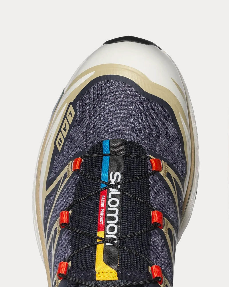 Salomon XT-6 India Ink / Safari / Red Orange Low Top Sneakers - 6