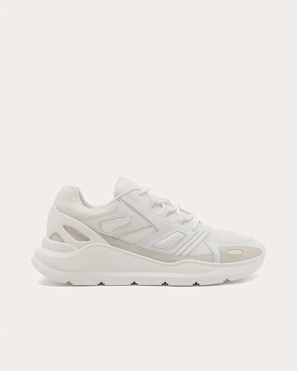 Sandro - Technical Optical White Low Top Sneakers