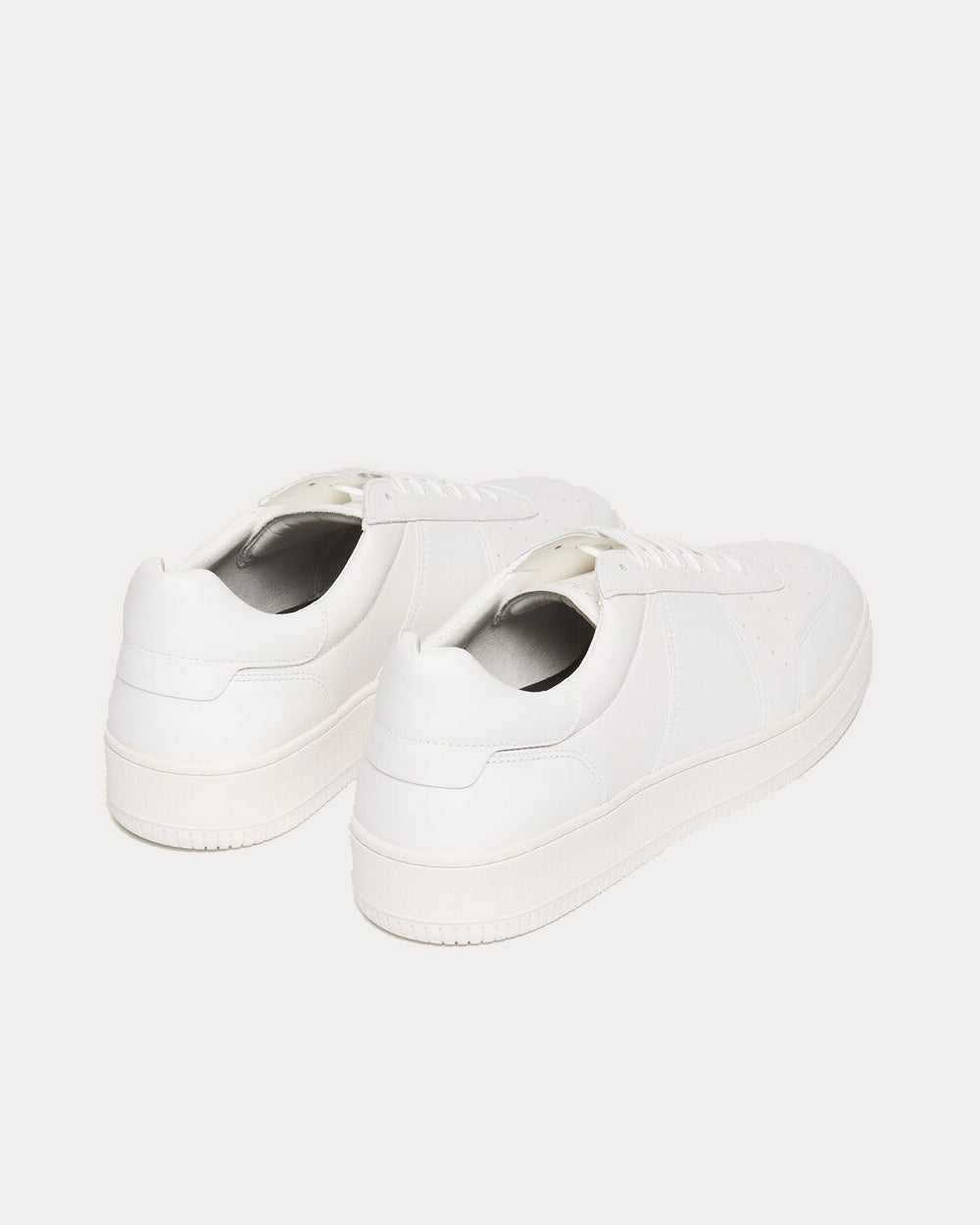 Sandro - Leather White Low Top Sneakers