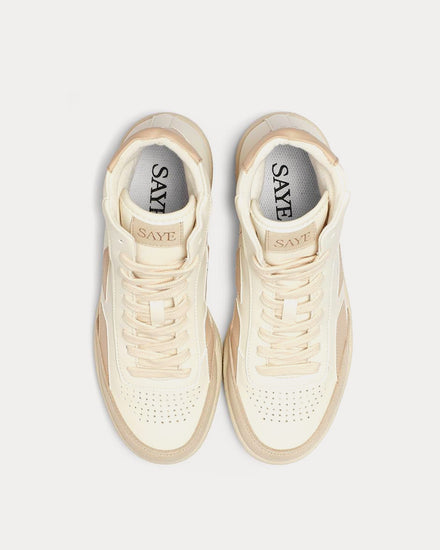 Saye Mondelo '89 Vegan Hi Beige High Top Sneakers - 2