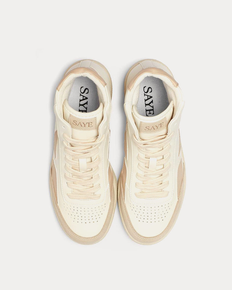 Saye Mondelo '89 Vegan Hi Beige High Top Sneakers - 2