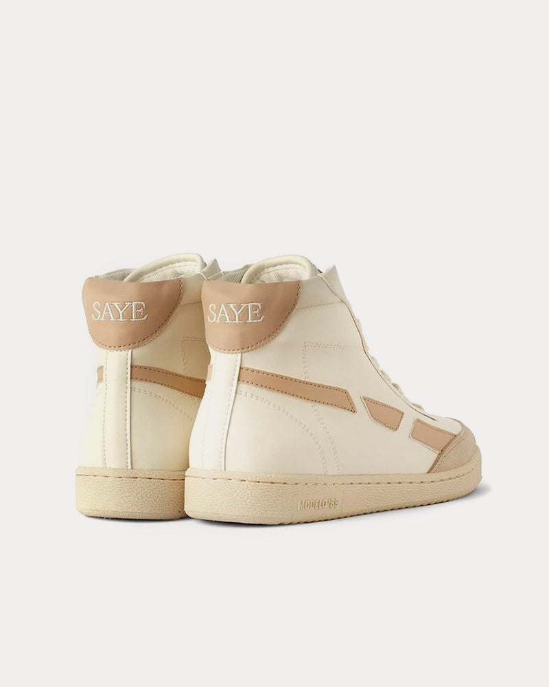 Saye Mondelo '89 Vegan Hi Beige High Top Sneakers - 4