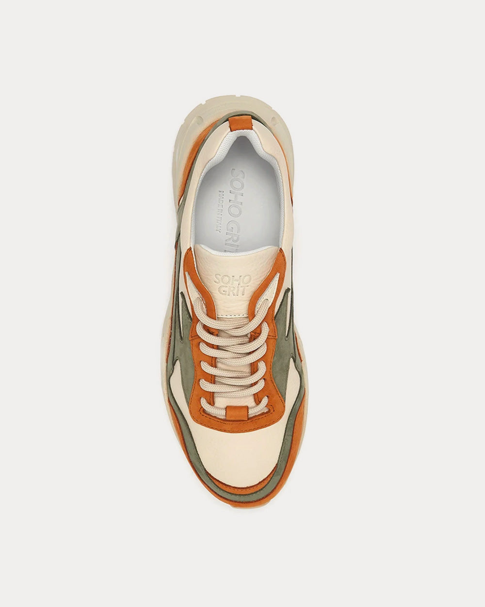 Soho Grit - The Hollen Caramel Stone Cream Low Top Sneakers