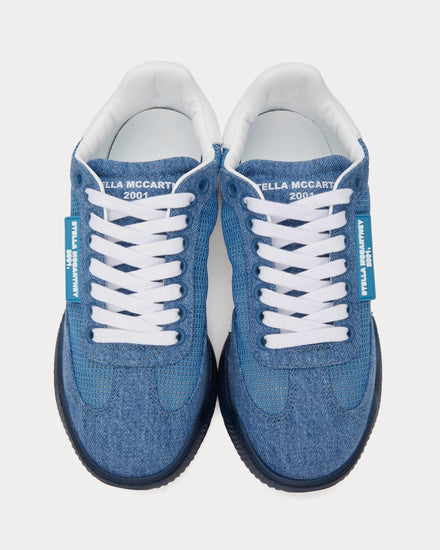Stella McCartney Women's Loop Blue Denim Low Top Sneakers
