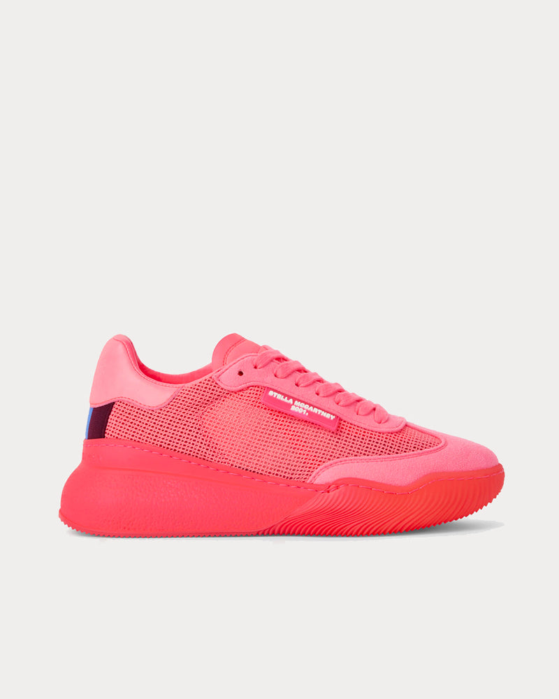 Stella McCartney Loop Square Mesh Multi Fluo Pink Low Top Sneakers - 1