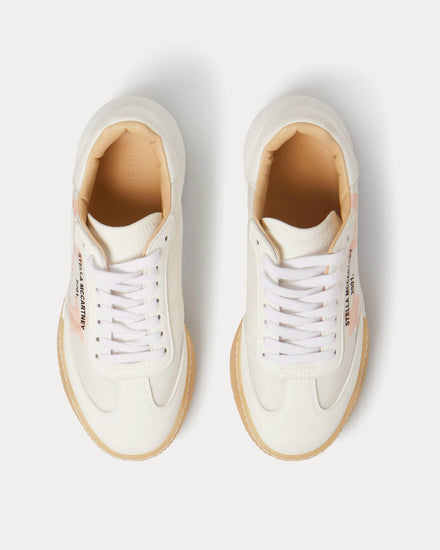 Stella McCartney Lace-Up Loop Star Print White Low Top Sneakers - 2