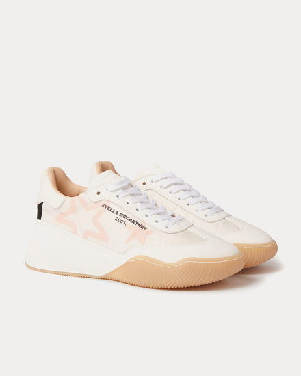Stella McCartney Lace-Up Loop Star Print White Low Top Sneakers - 3