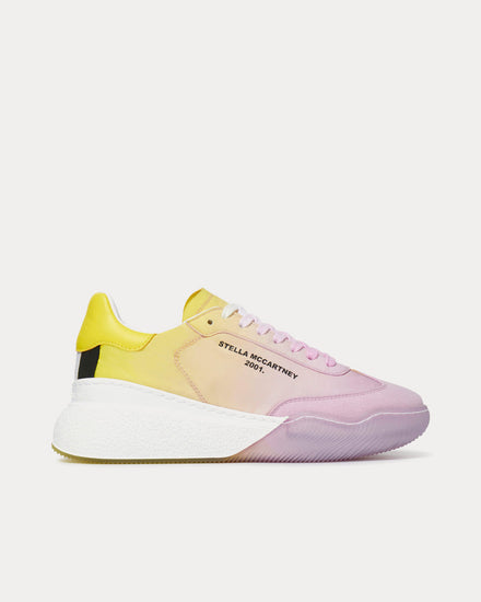 Stella McCartney Loop Lace-Up Citrus / Light Orchid Low Top Sneakers - 1