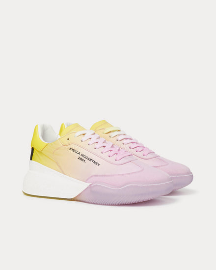 Stella McCartney Loop Lace-Up Citrus / Light Orchid Low Top Sneakers - 3