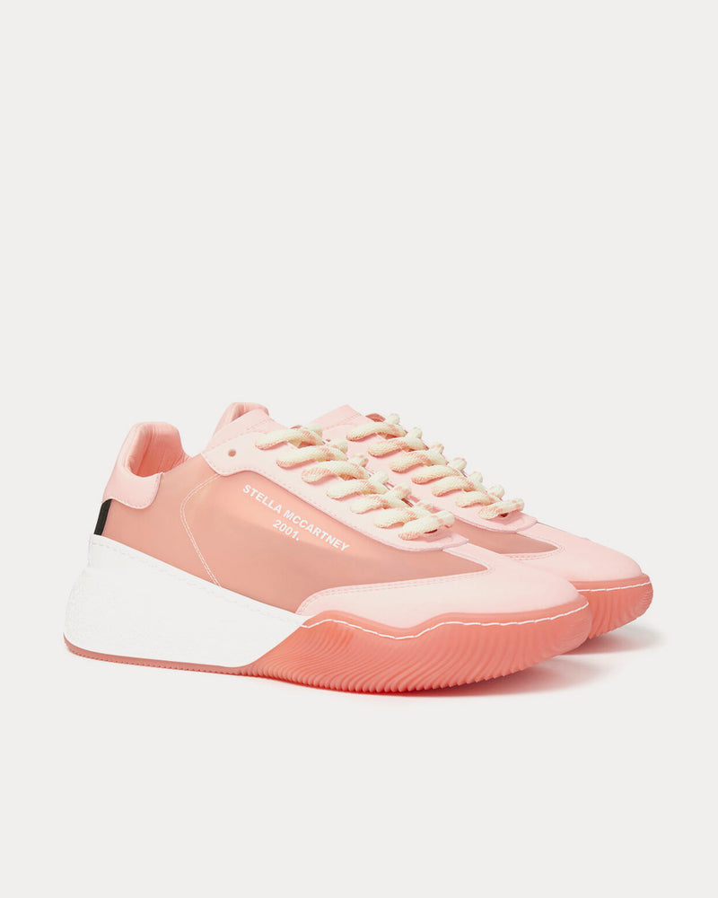 Stella McCartney Loop Lace-Up Peach Low Top Sneakers - 3