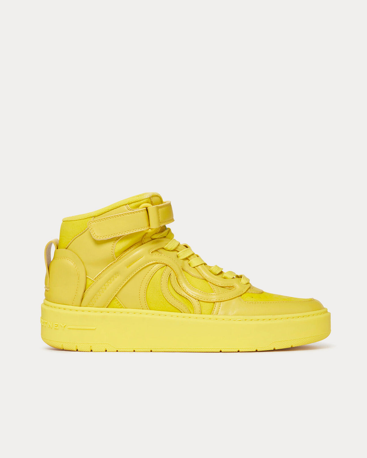 Stella McCartney Women's S-Wave 2 Chartreuse Mid Top Sneakers