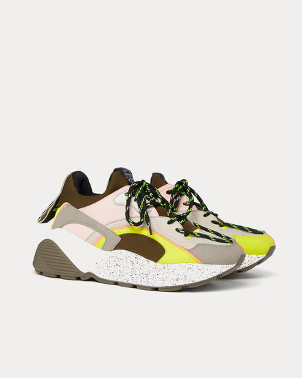Stella McCartney Eclypse Multi Neon Yellow Low Top Sneakers - 3