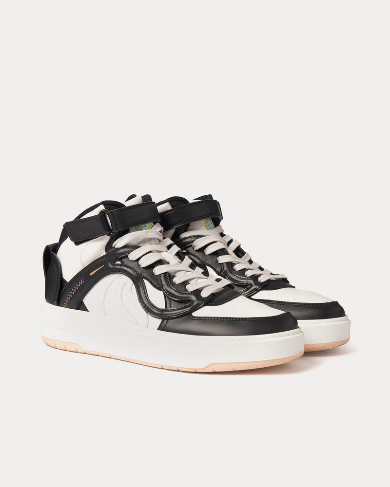 Stella McCartney S-Wave 2 Black / White Mid Top Sneakers - 3