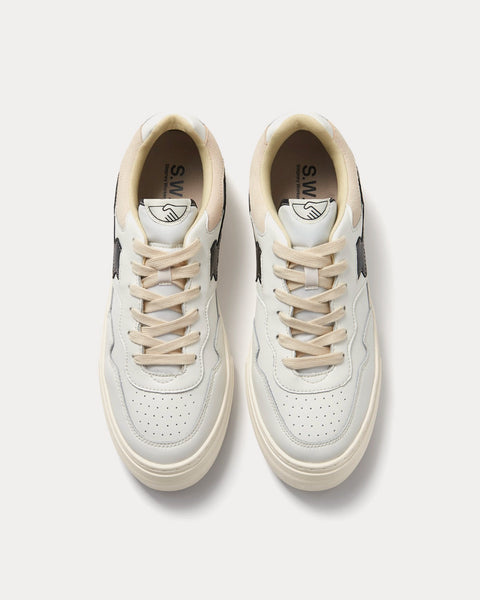 Pearl S-Strike Leather White / Black Low Top Sneakers